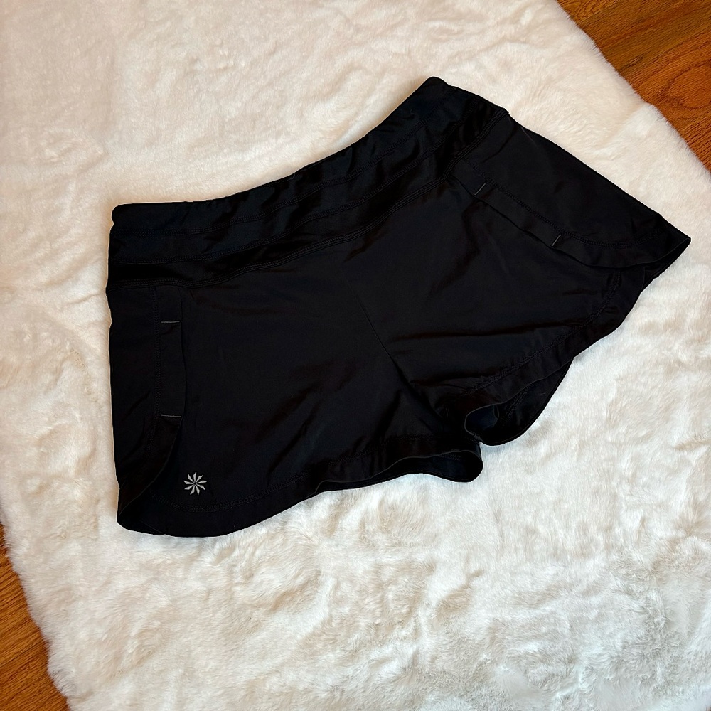 Athleta Stability Running Shorts in Black Size Small